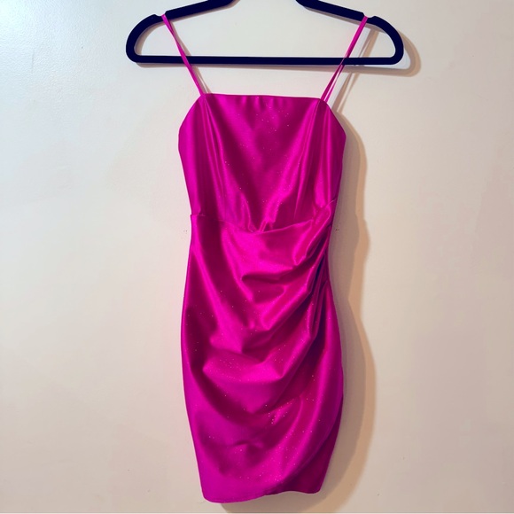 EMERALD SUNDAE Juniors' Side-Pleated Shimmer Dress / Size: XXS - Picture 5 of 13